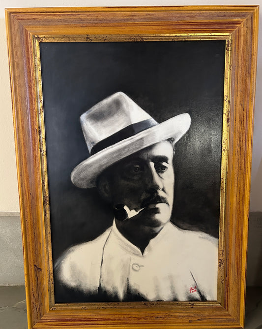Un Olio Contemporaneo Su Tela del Maestro Giacomo Puccini