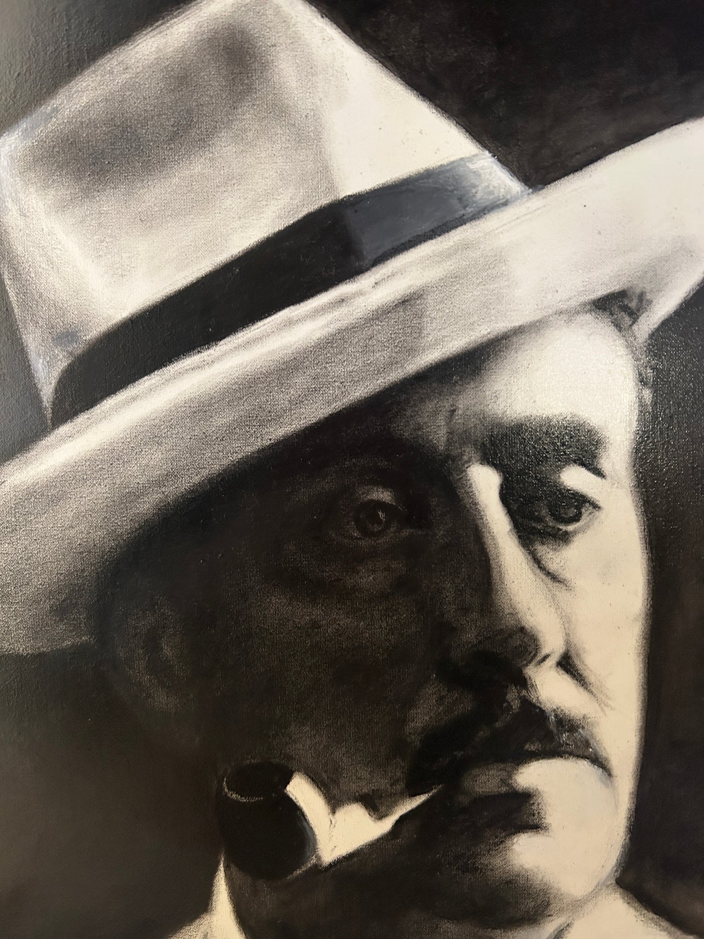 Un Olio Contemporaneo Su Tela del Maestro Giacomo Puccini