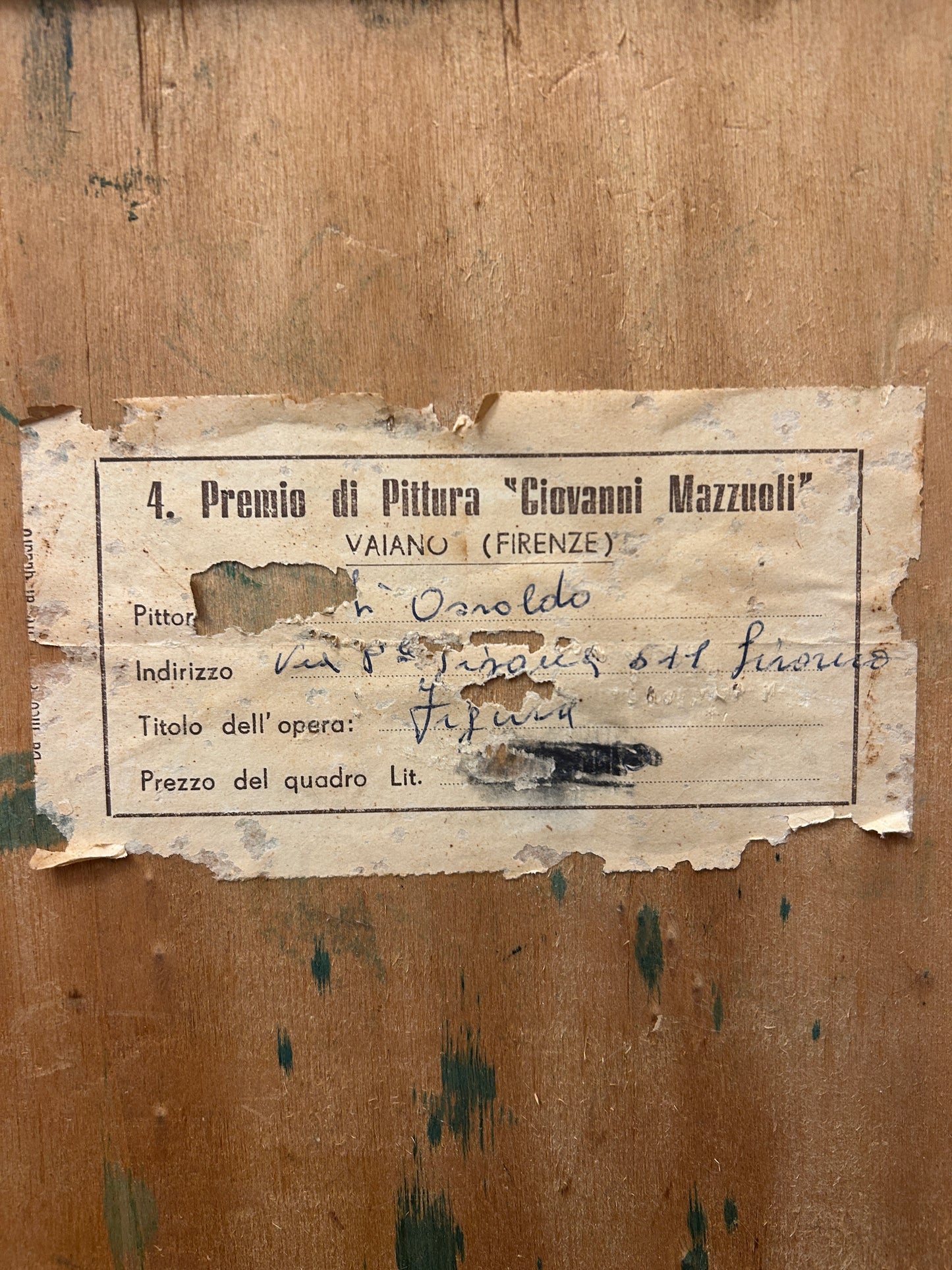 "La ragazza del circo" Ritratto femminile seduto a olio su tavola della metà del secolo