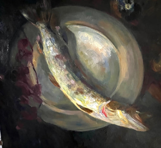 “Pesce su un piatto di peltro”