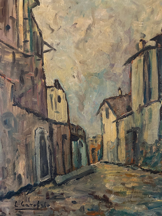 An Early Mid Century Italian Village Street Scene