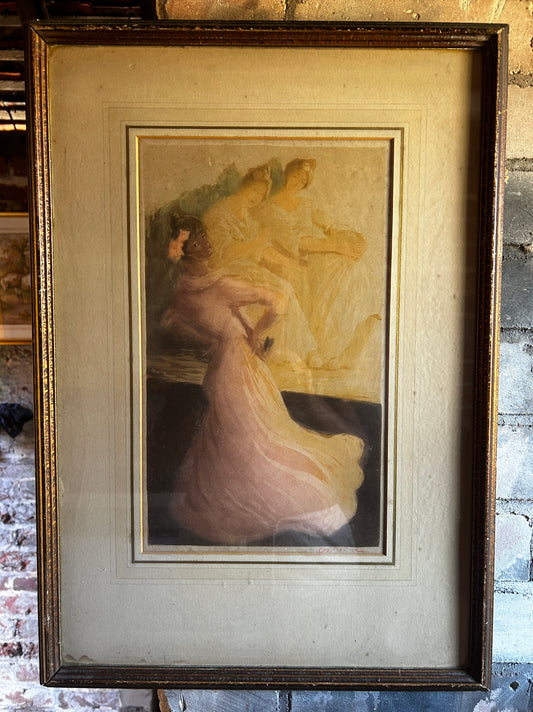 Glamour Girl 1920's Etching