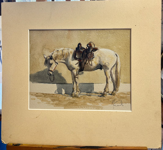A Pony At Rest Original Watercolour by Malcolm Coward