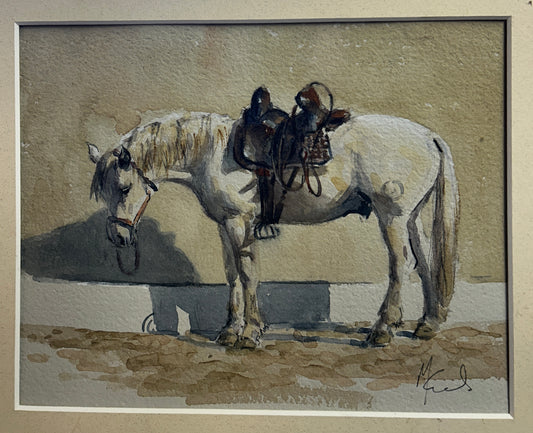 A Pony At Rest Original Watercolour by Malcolm Coward