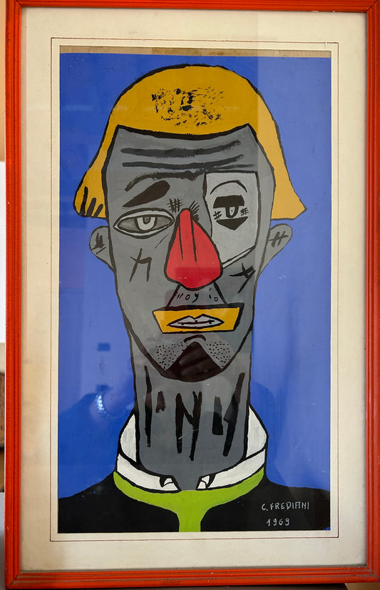 1960’s abstract male portrait by C. Frediani
