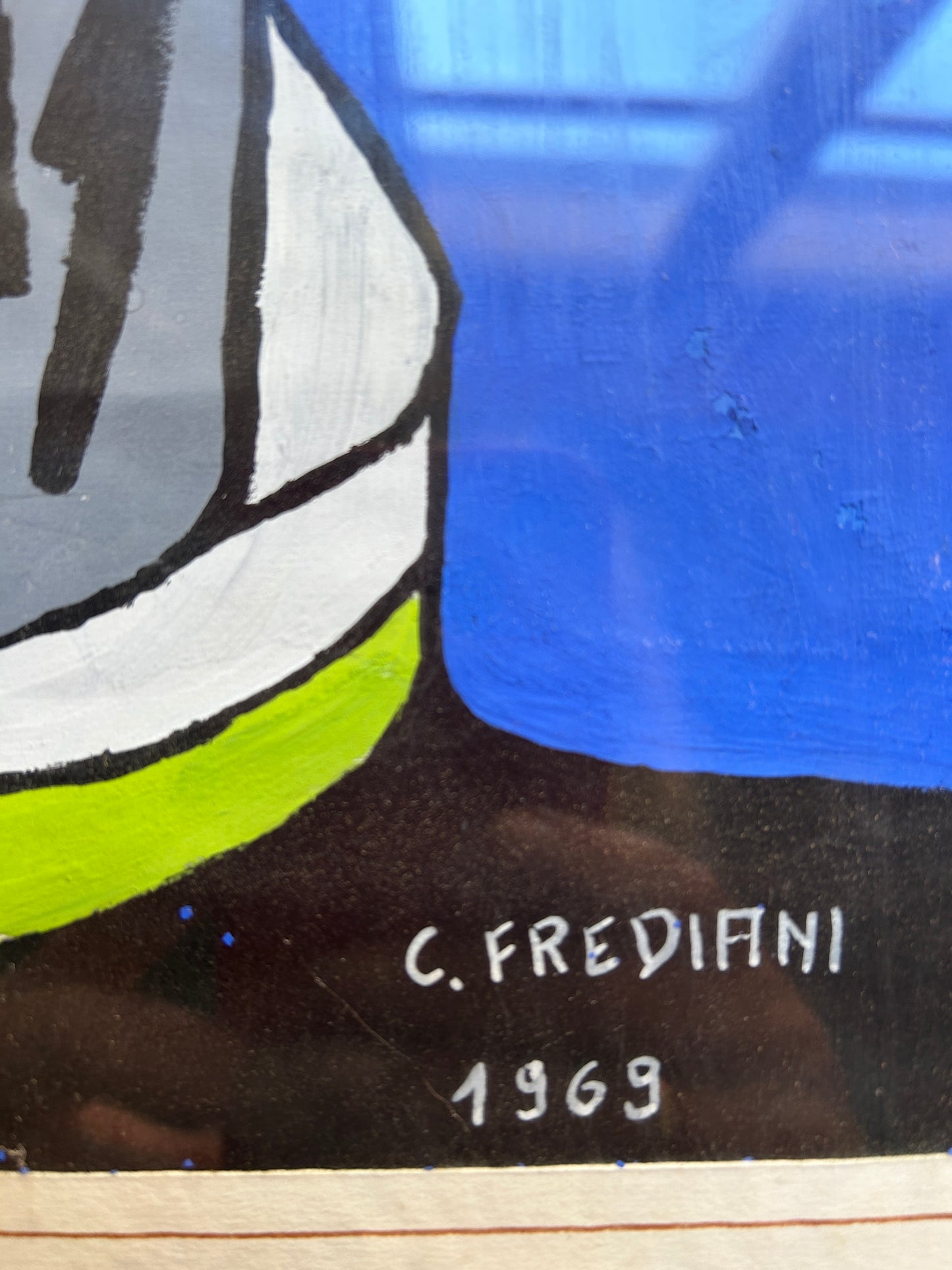 1960’s abstract male portrait by C. Frediani