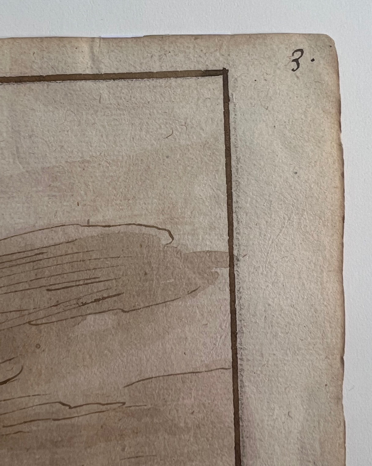 DISEGNO ANTICO MAESTRO "BIBLICO" A PENNA, INCHIOSTRO E ACQUARELLATA DEL XVII SECOLO