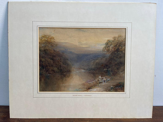 Beautiful 19th Century Watercolour Barden Tower