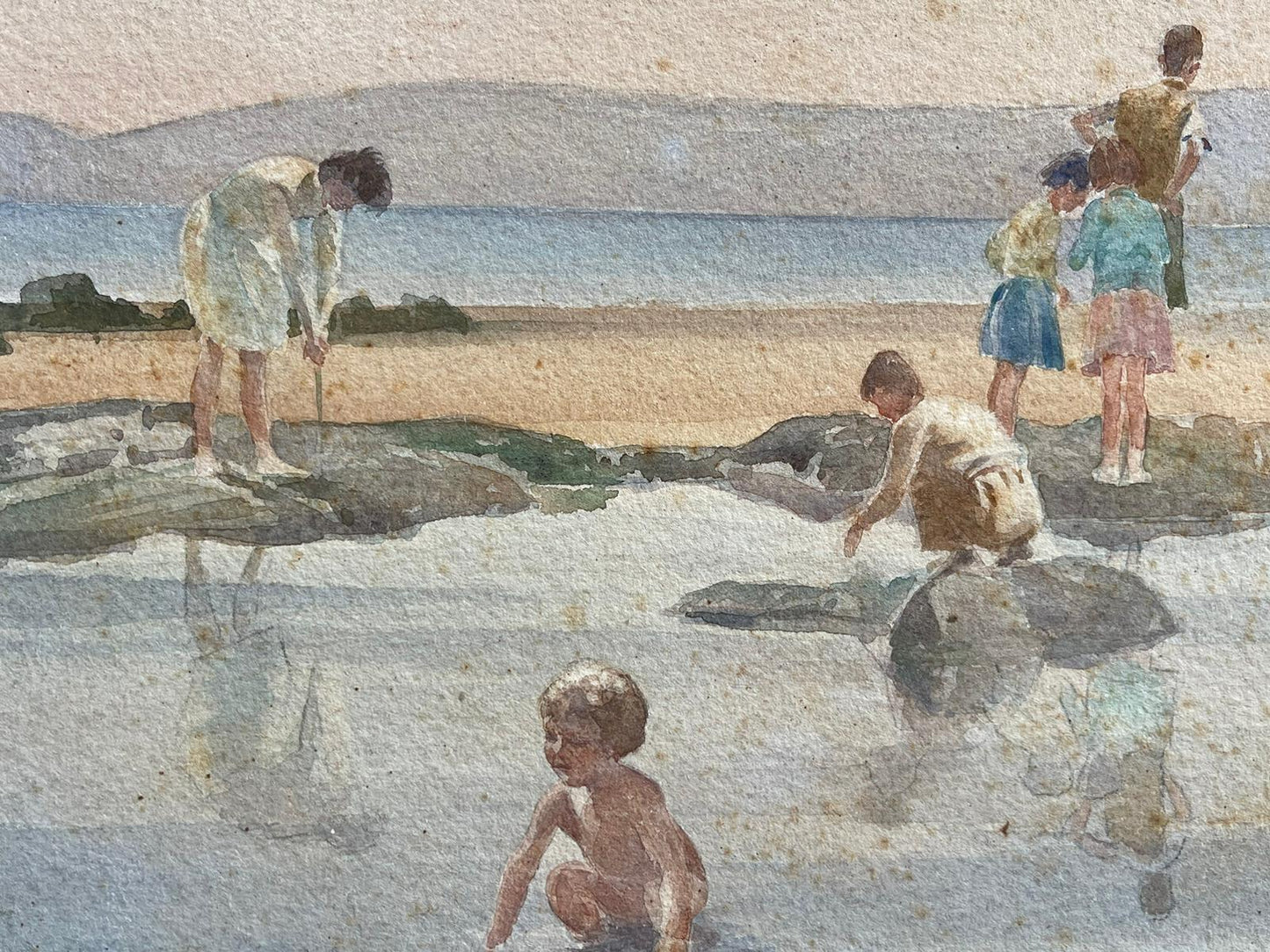 Children on a Scottish Beach c1950s