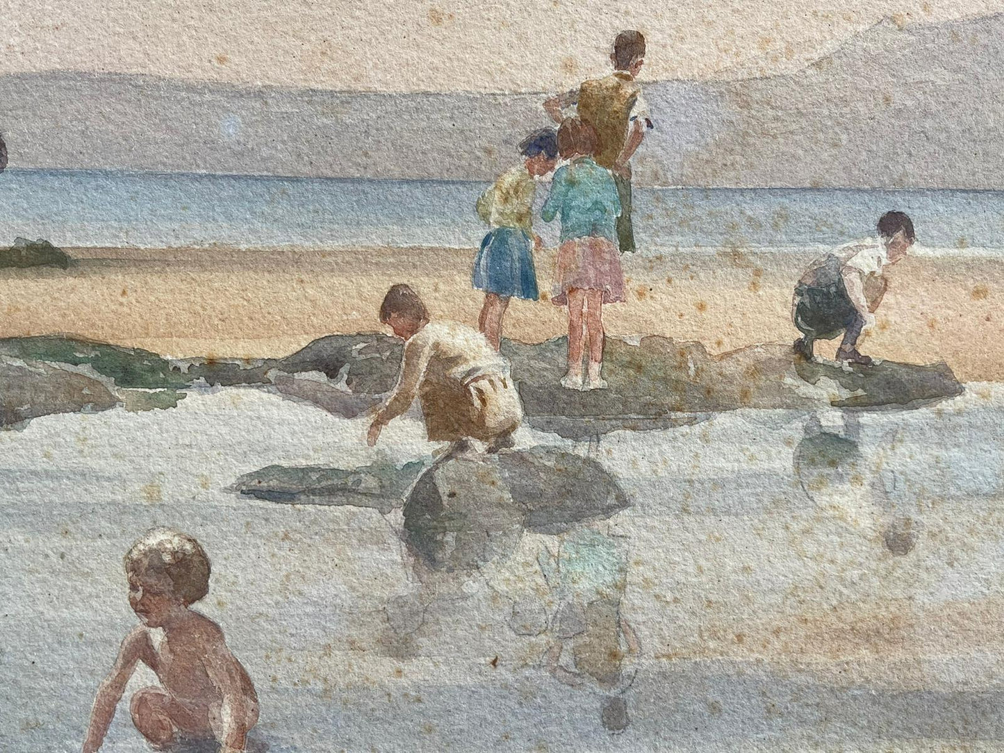 Children on a Scottish Beach c1950s