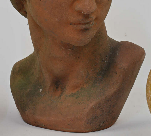 EARLY 20TH CENTURY TERRACOTTA GARDEN BUST OF DAVID AFTER MICHELANGELO