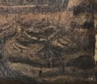 PRIMITIVO INIZIO XIX SECOLO OLIO SU TELA "SCENA TAVERNA"