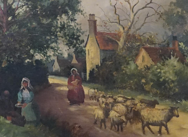 1908 Olio su tela JAC Pettitt Fl c1880 -1920 da JAC Pettitt