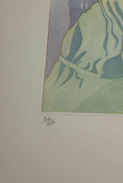 John Robertson b.1947 The Second Fiddle Etching Numbered Signed