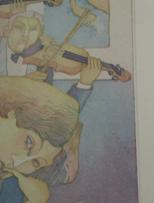 John Robertson b.1947 The Second Fiddle Etching Numbered Signed