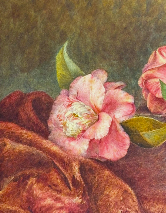 Sarah Manly (1848-1900) Original 1888 Impressionist Flower Oil Painting Peonies