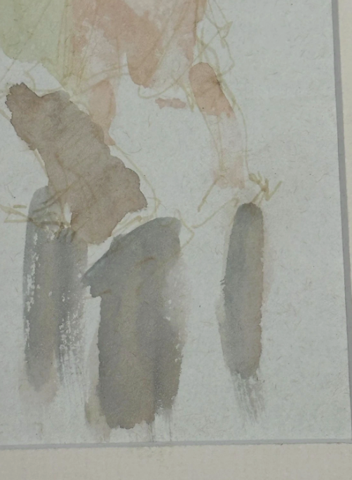 B.W. Roland Batchelor (1889-1990) Watercolour of Figures in Rain Abstract