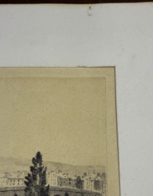 Donald Crawford Mid-Century Print Bridge Over River Signed