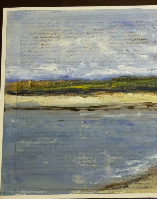 Pascal Lionnet b.1956 Figures on Beachfront Art Print Signed