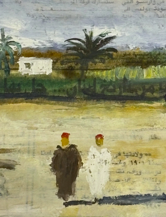 Pascal Lionnet b.1956 Figures on Beachfront Art Print Signed