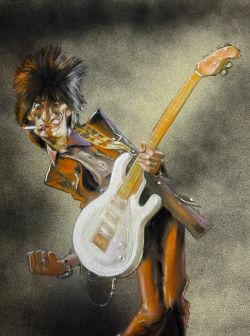 Original Acrylic Painting Rockstar Caricature Airbrush