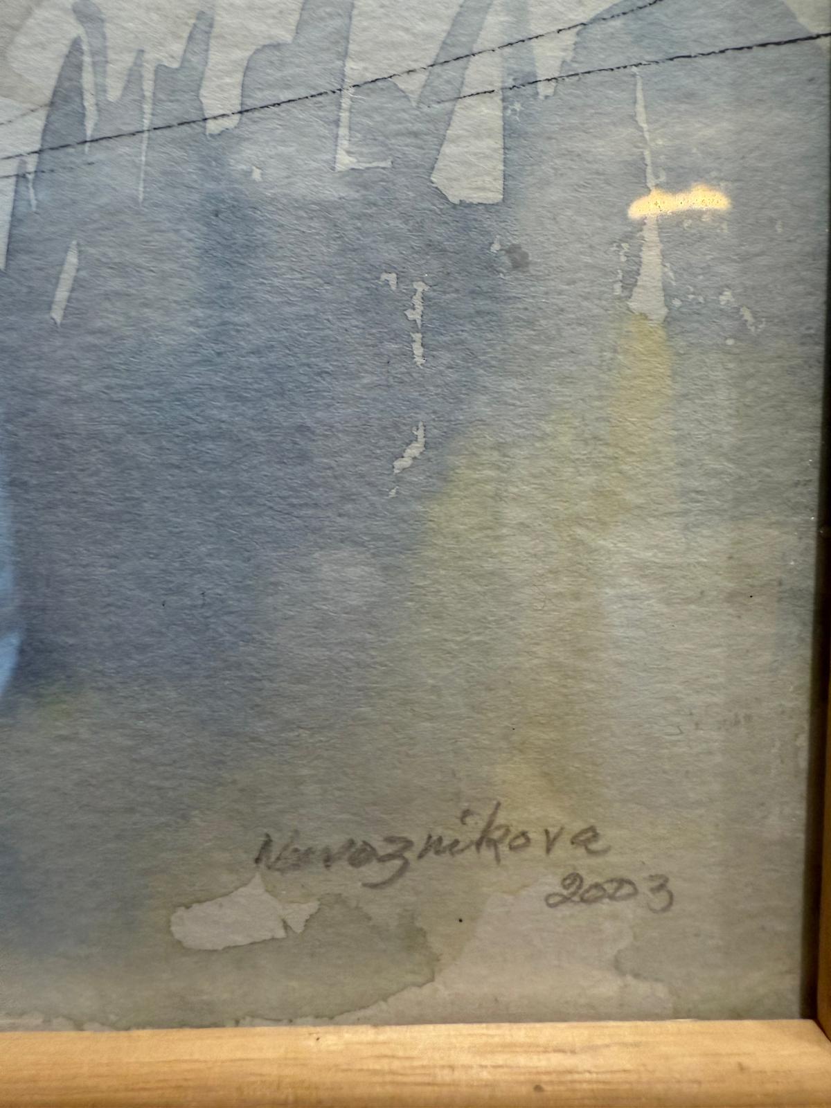 "Annie on a Sheepskin" Watercolour by Katie Naroznik 2003