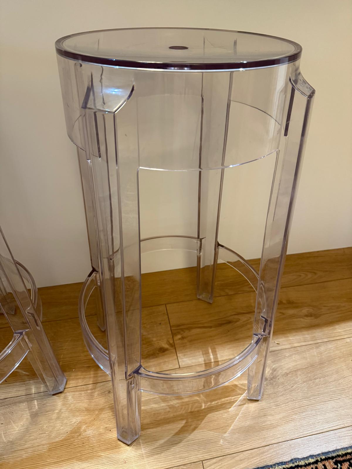 Charles Ghost by Kartell and Philippe Starck Acrylic Bar Stool