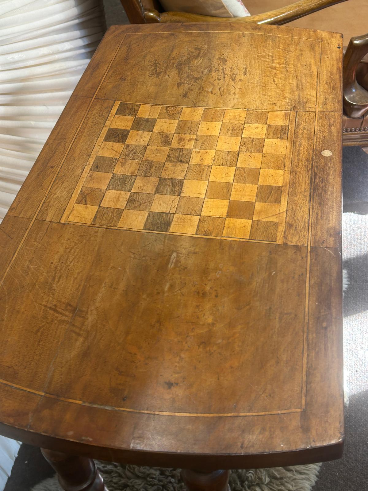 19th Century Game Board Side Table