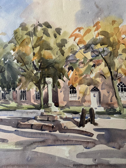 Angus Rands Yorkshire Village Water colour on paper c1960s