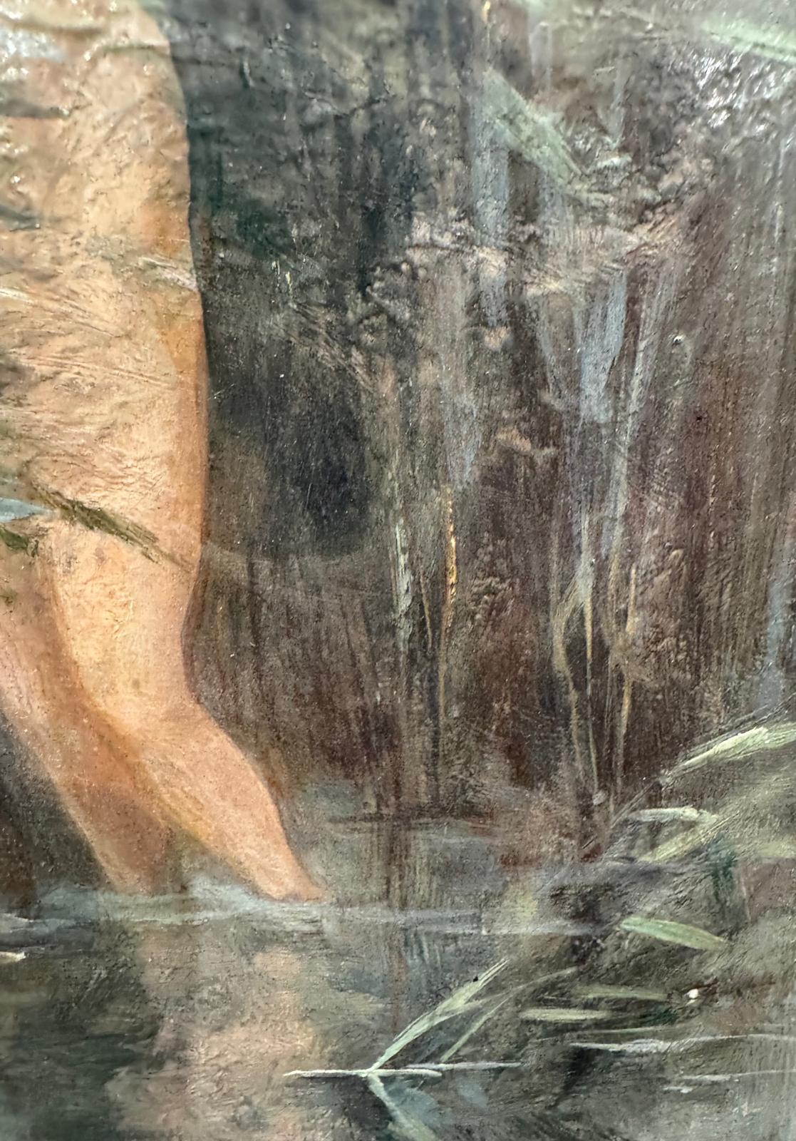 19th Century Oil on Board Study for Possibly 'Will o the Wisp'