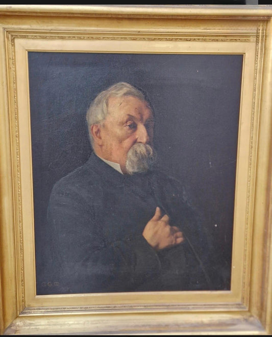 1888 Male Portrait In Guilt Early Frame