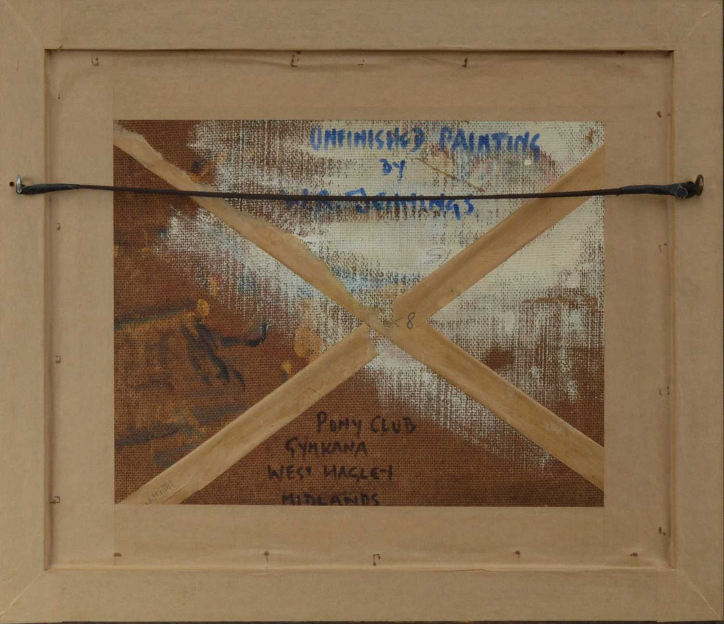 Oil on board by Walter Robin Jennings “Pony Club Gymkhana, West Midland”