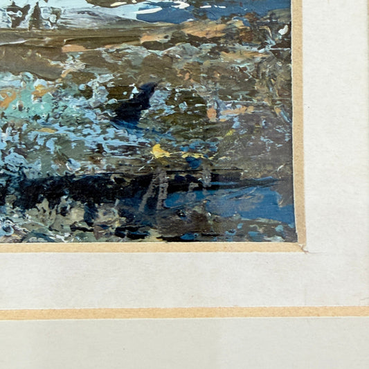 ANDREW HOOD b.1964 SIGNED ACRYLIC PAINTING UPPER LOCH TORRIDON