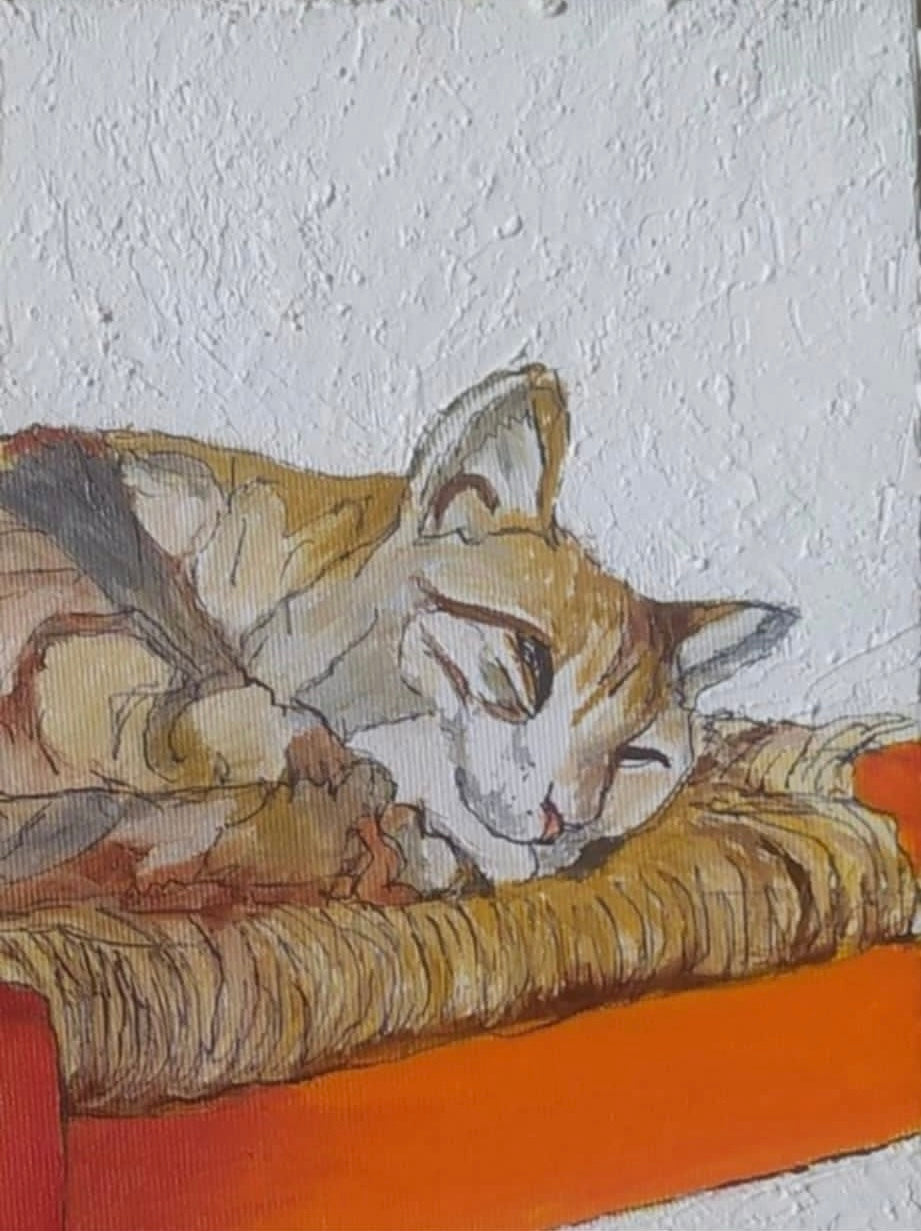 "Lasciatemi Qui" (Lasciatemi qui) Pittura a olio italiana di Elena Galimberti