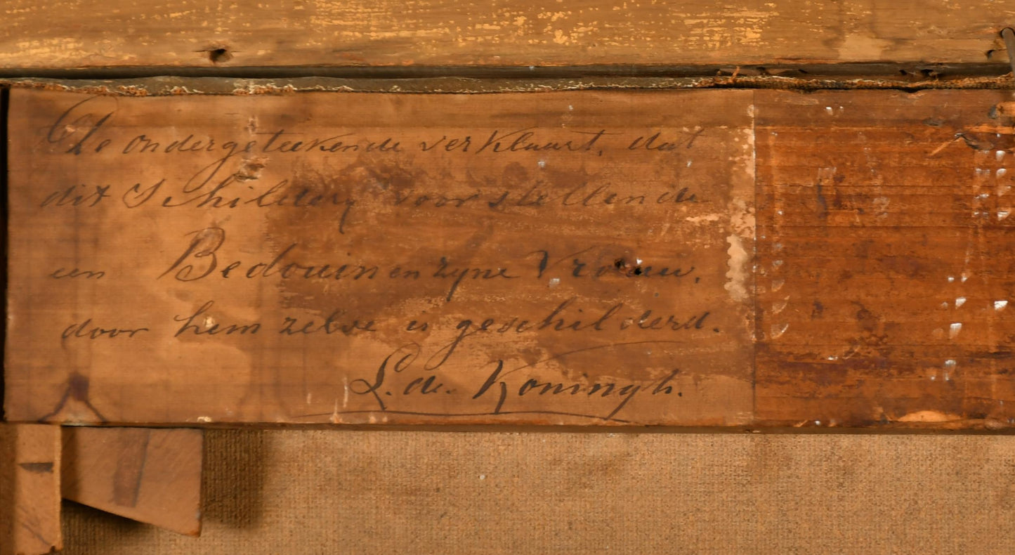 LEENDERT II DE KONINGH (Il Giovane) 1810-1887 OLIO SU TELA FIGURE BEDUINE