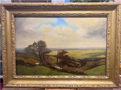 EDWARD FRANCIS WELLS 1876 - 1952 LANDSCAPE IMPRESSIONIST C1900 OIL ON CANVAS