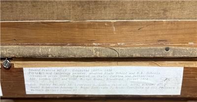 EDWARD FRANCIS WELLS 1876 - 1952 LANDSCAPE IMPRESSIONIST C1900 OIL ON CANVAS