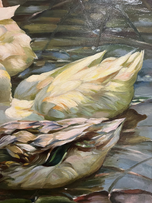 OLIO SU TELA ANNI '20 ANATRE