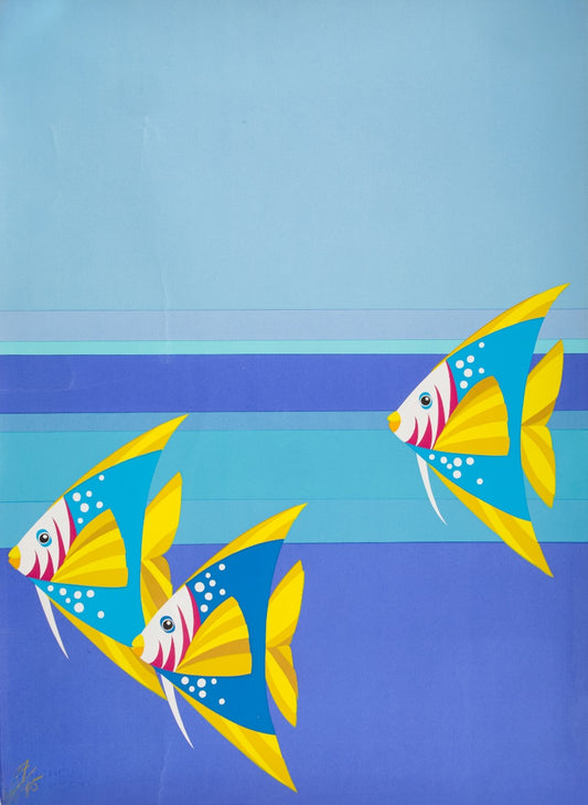 'School of Angels' BY STEWART MERRETT (1943-2020) Signed Lithograph