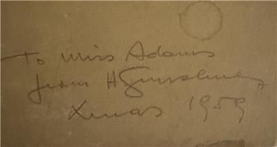 HERBERT GURSCHNER 1901-1975 SIGNED GOUACHE ON CARD - FULL PROVENANCE - SIGNED