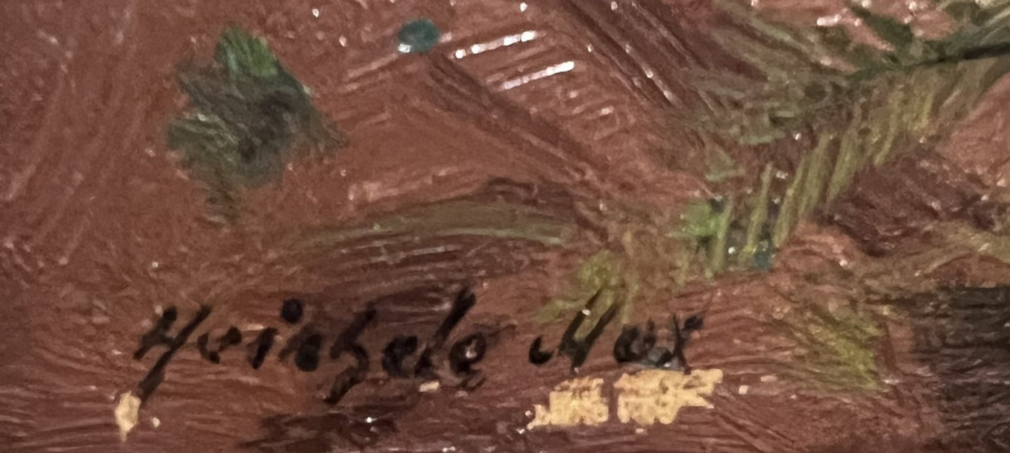OLIO SU BORDO "BELLA RAGAZZA" FORSE TEDESCO ANNI '30