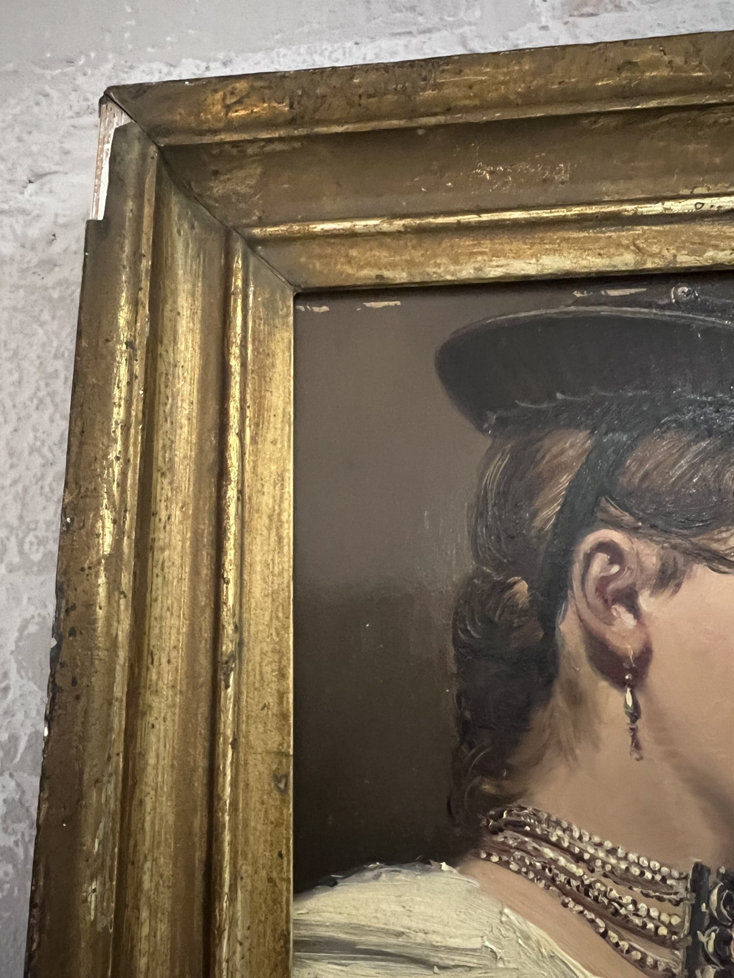 OLIO SU BORDO "BELLA RAGAZZA" FORSE TEDESCO ANNI '30