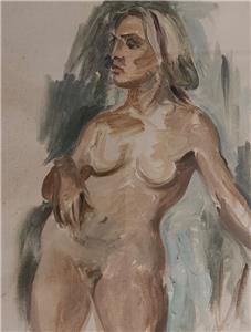 STELLA STEYN 1907 - 1987 IRISH - OIL ON BOARD NUDE C1960 - FROM THE STUDIO SALE