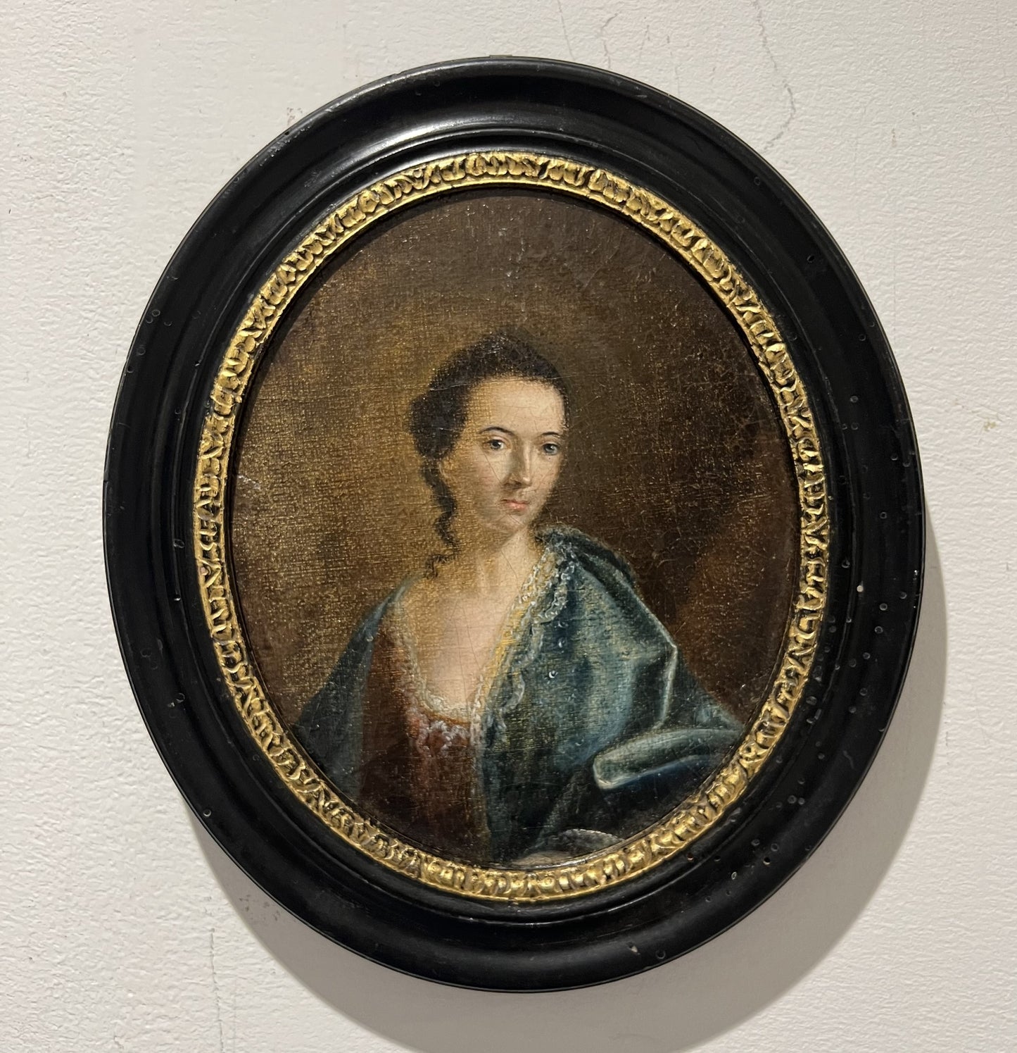 OLIO SU TELA DEL XVIII SECOLO "BELLA GIOVANE DONNA"