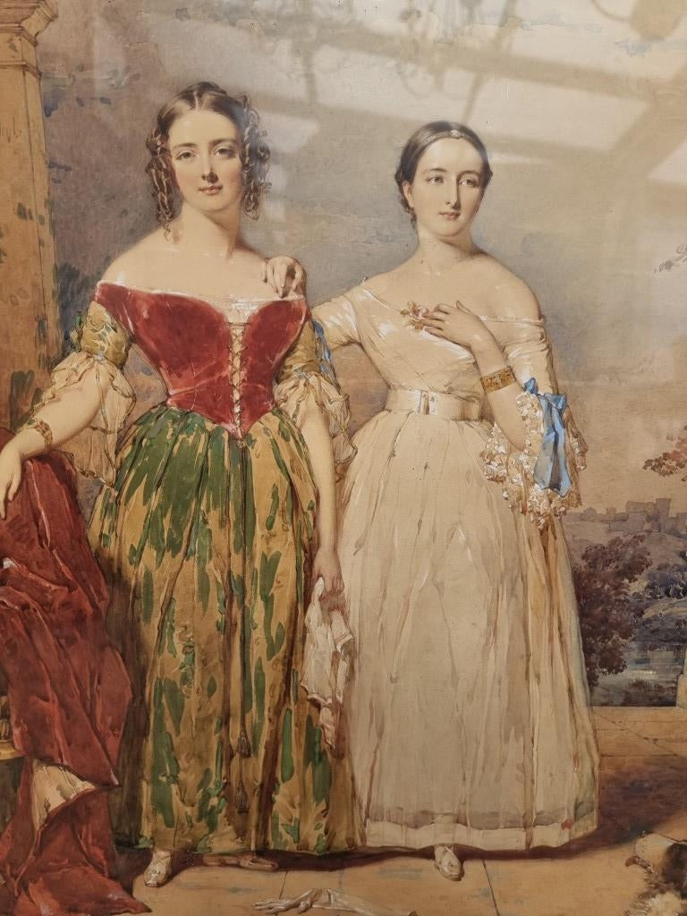 Scuola scozzese del 1840 circa Ritratto di Louisa e Menie Campbell