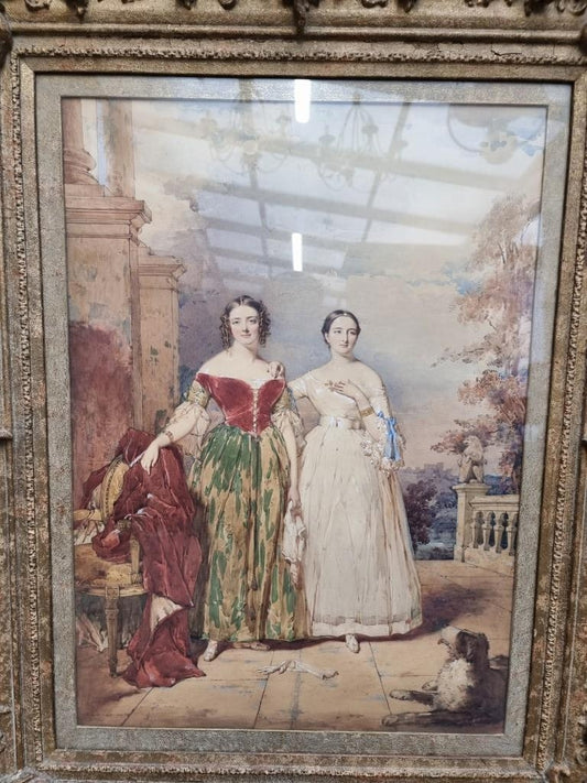 Scuola scozzese del 1840 circa Ritratto di Louisa e Menie Campbell