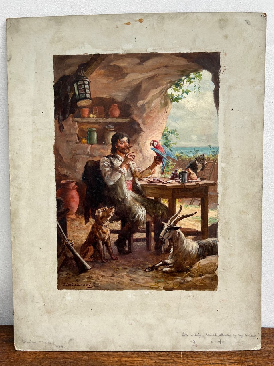 ILLUSTRATIVE ARTWORK FOR “ROBINSON CRUSOE” PUBLISHED A & C BLACK IN 1903.
