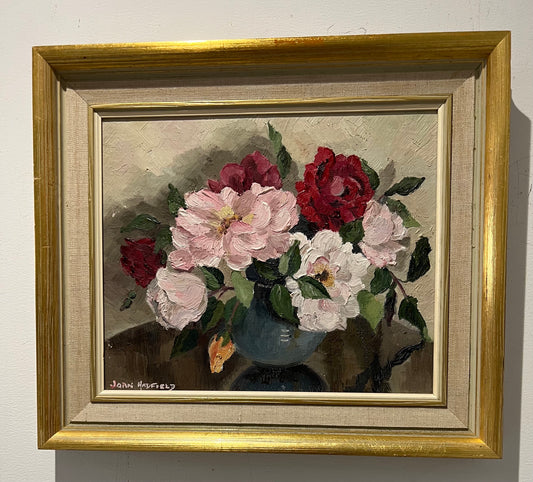 Natura morta floreale degli anni '50 di Joan Hadfield