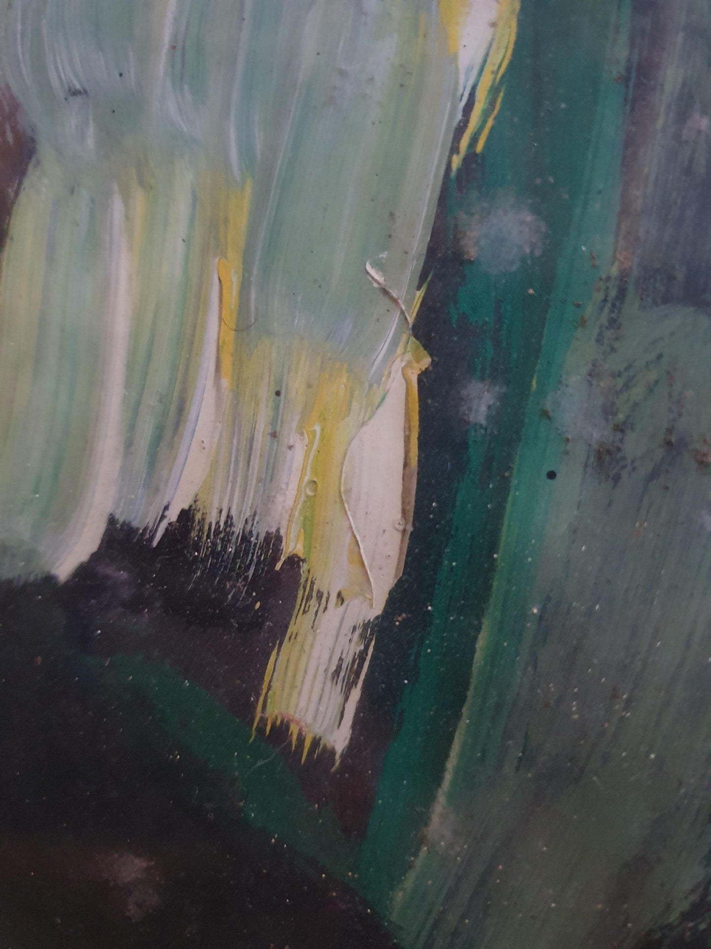 One Of Two Very Interesting Mid Century Abstract Oils