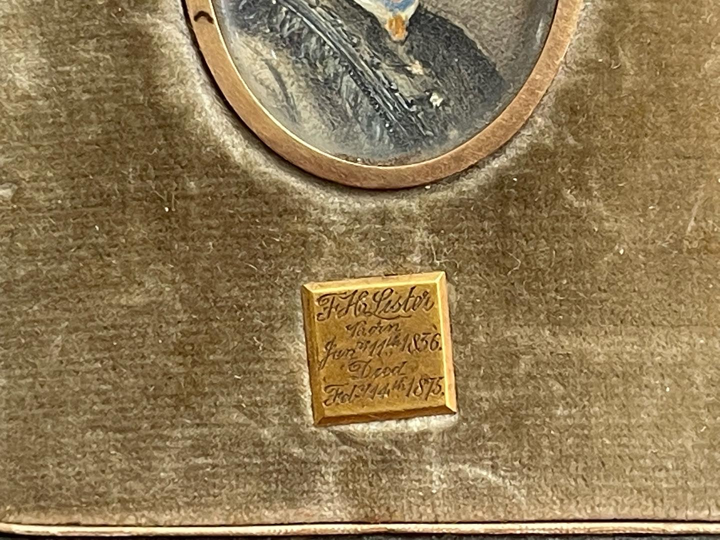 19th Century Miniature Watercolour Portrait Painting - Fanny Coryton